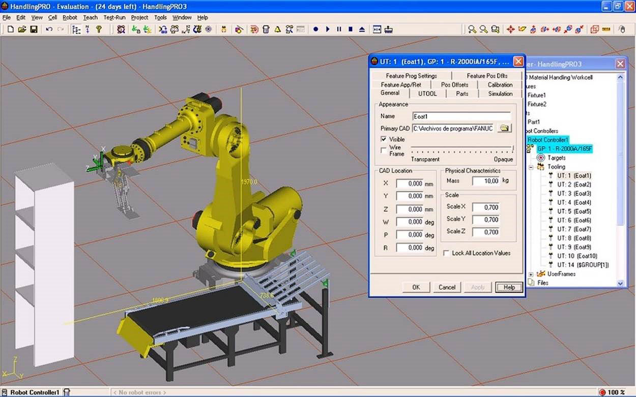 Arbeitsumgebung einrichten mit Roboguide